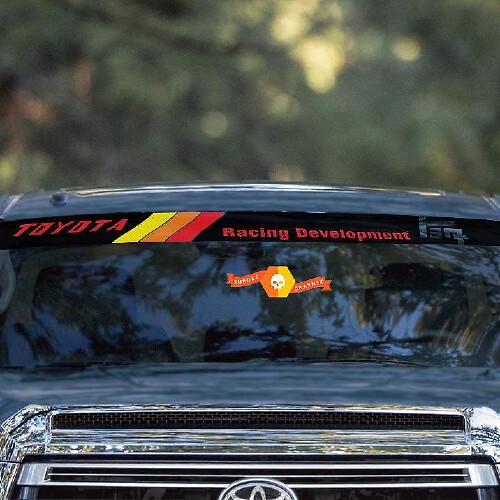 TRD Style Vintage Windshield Banner Vinyl Decal for Toyota Trucks