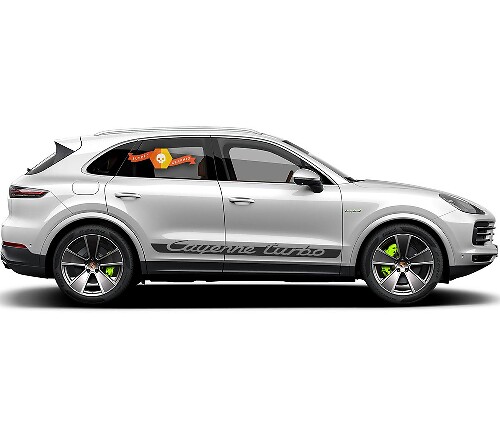 Porsche Cayenne Turbo Script Side Stripes Decal Sticker 2003–present
