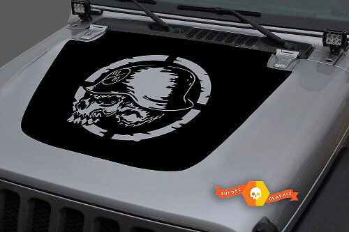 Metal Mulisha Skull Hood Vinyl Decal for Jeep Gladiator Wrangler 