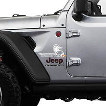 Gladiator with Custom Text Fender Vinyl Decal Kit for Jeep Wrangler Gladiator_2