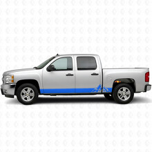 Layered Peaks Door & Rocker Panel Vinyl Stripes for Chevrolet Silverado 1500 GMT900 2007-2013_5