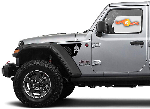 Gladiator Helmet Fender Vent Vinyl Decal Set for Jeep Wrangler & Gladiator 