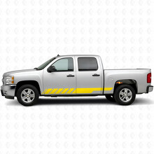Slanted Racing Door & Rocker Panel Vinyl Stripes for Chevrolet Silverado 1500 GMT900 2007-2013_3