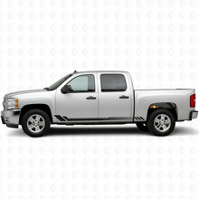 Honeycomb Door & Rocker Panel Vinyl Stripes for Chevrolet Silverado 1500 GMT900 2007-2013_2