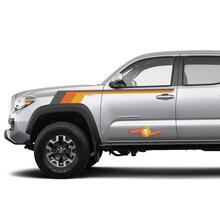 Toyota TRD Hood old style Tacoma vintage style brown shadows Graphics side Sticker Decal stripe Sticker Decal
 2