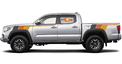 Vintage Racing Stripes Side Vinyl Decal Sticker for Toyota Tacoma 2015-2023