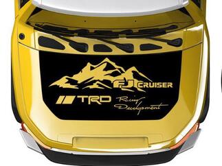 Hood blackout wrap Mountains Racing Development for Toyota FJ Cruiser decal any colors
