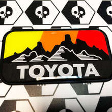New Toyota Overland Mountains Vintage Colors Badge Emblem Domed Sticker Decal with High Impact Polystyrene
 3