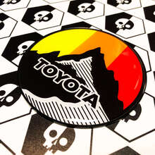 New Toyota Sun Mountains Vintage Colors Badge Emblem Domed Sticker Decal with High Impact Polystyrene
 2