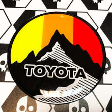 New Toyota Sun Mountains Vintage Colors Badge Emblem Domed Sticker Decal with High Impact Polystyrene
 3