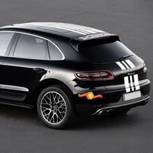 Porsche Design Macan Turbo Full Body Central Hood Roof Spoiler Rear Stripes Decal Sticker 2014–present
 2