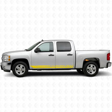 Custom Text Frame Door & Rocker Panel Vinyl Stripes for Chevrolet Silverado 1500 GMT900 2007-2013_3