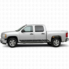 Topographic Contour Door & Rocker Panel Vinyl Stripes for Chevrolet Silverado 1500 GMT900 2007-2013_2
