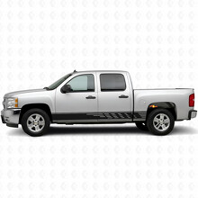 Staggered Slot Door & Rocker Panel Vinyl Stripes for Chevrolet Silverado 1500 GMT900 2007-2013_2