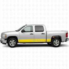 Staggered Slot Door & Rocker Panel Vinyl Stripes for Chevrolet Silverado 1500 GMT900 2007-2013_3