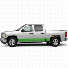 Staggered Slot Door & Rocker Panel Vinyl Stripes for Chevrolet Silverado 1500 GMT900 2007-2013_6