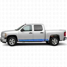 Topographic Band Door & Rocker Panel Vinyl Stripes for Chevrolet Silverado 1500 GMT900 2007-2013_5