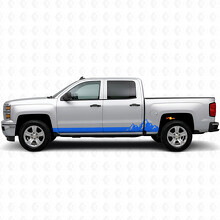 Mountain Range Door & Rocker Panel Vinyl Stripes for Chevrolet Silverado 1500 K2XX 2014-2019_5