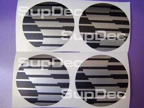 Saleen-Style Silver Wheel Centre Cap Decal for Musclecar model