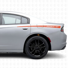Thin Stripes with Custom Text Side Vinyl Decal Sticker for Dodge Charger 2015-2026_4