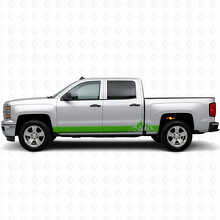 Layered Peaks Door & Rocker Panel Vinyl Stripes for Chevrolet Silverado 1500 K2XX 2014-2019_6