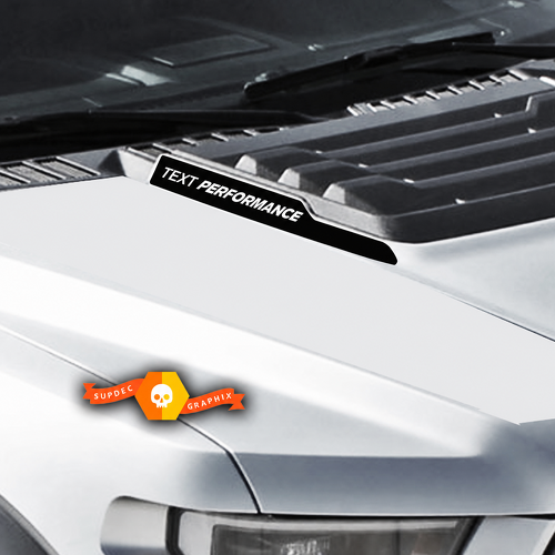 Custom Text Performance Hood Cowl Vinyl Decals for Musclecar truck power truck SVT