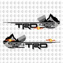 New TRD 4x4 Off road with Mountains Monochrome Grey Style Side Vinyl Stickers Decal fit to Tacoma Tundra 4Runner
 2