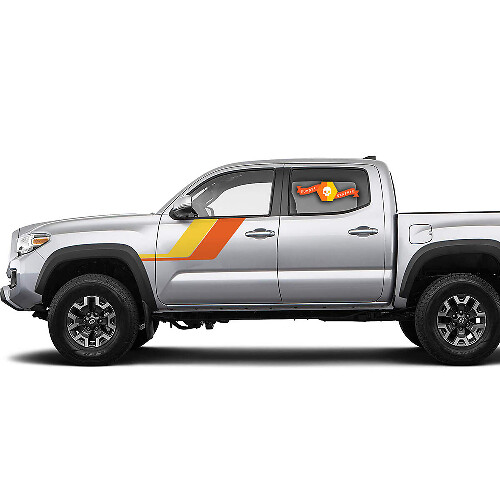 Vintage Side Stripes Vinyl Decal Kit for Toyota Tacoma 2016-2020