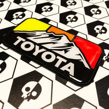 Toyota Mountains Retro Vintage Colors Domed Badge Decal_2