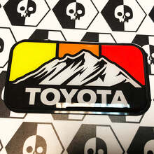 Toyota Mountains Retro Vintage Badge Emblem Domed Sticker Decal 2 with High Impact Polystyrene 3
