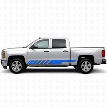 Slanted Racing Door & Rocker Panel Vinyl Stripes for Chevrolet Silverado 1500 K2XX 2014-2019_5