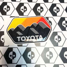 2 Stickers Decals Toyota Trail Teams Mountains the Hills Style Vintage Sun Colors Badge Emblem Domed Decal
 3