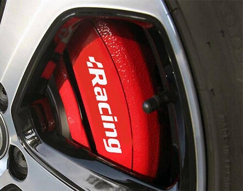 Racing Brake Caliper Decal Stickers Set of 8 for Audi VW