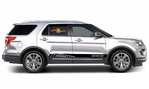 Custom Decorated Side Stripes Vinyl Decal for Musclecar Explorer