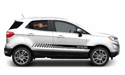 2x side Ford EcoSport Vinyl Stripes body decal vinyl graphics sticker Custom Text style 1
