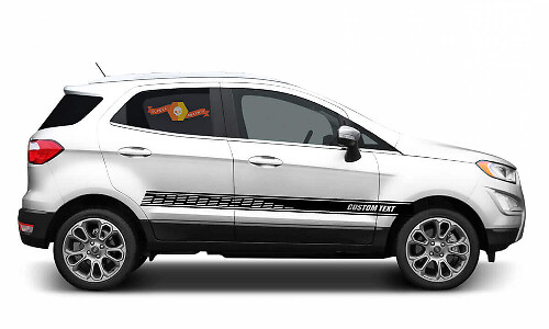 2x side Ford EcoSport Vinyl Stripes body decal vinyl graphics sticker Custom Text style 2
