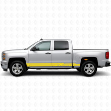 Angular Lightning Door & Rocker Panel Vinyl Stripes for Chevrolet Silverado 1500 K2XX 2014-2019_3