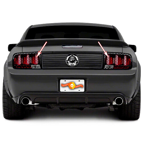 Honeycomb Taillight Vinyl Decals for Musclecar 2005-2009