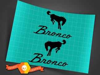 Ford Bronco - Bronco With Horse - Decal Set - 6.25