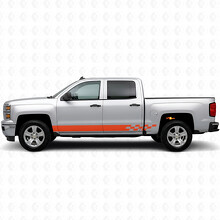 Checkered Lightning Door & Rocker Panel Vinyl Stripes for Chevrolet Silverado 1500 K2XX 2014-2019_4