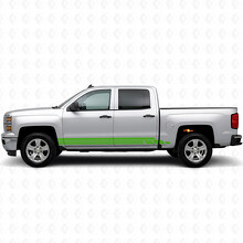 Layered Lightning Door & Rocker Panel Vinyl Stripes for Chevrolet Silverado 1500 K2XX 2014-2019_6