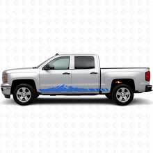 Mountain Topographic Door & Rocker Panel Vinyl Stripes for Chevrolet Silverado 1500 K2XX 2014-2019_5