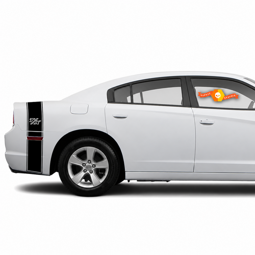 T/X Reflector Cutout Tail Band Kit Rear Fender Trunk Vinyl Decal Sticker for Dodge Charger 2011-2014
