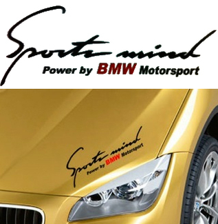 Sports Mind Power by BMW Motorsport 330 335 530 Decal sticker em

