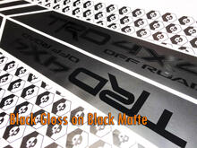 TRD 4x4 OFF ROAD Black Matte and Black Gloss Side Vinyl Stickers Decal fit to Tacoma 2013 - 2020 or Tundra 2013 - 2020
 2