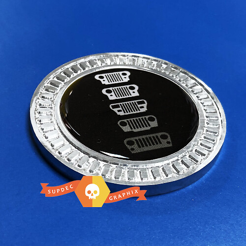 3D Badge Jeep Grille History Evolution Metal Aluminum Bed Side Emblem For Jeep Wrangler JL JK YJ TJ
