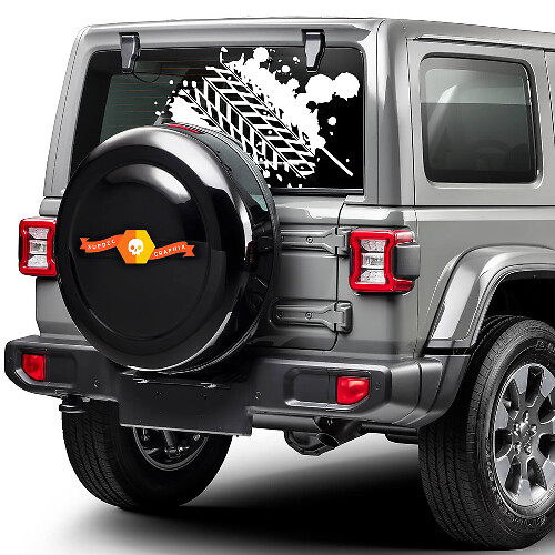 Mud Tyre Tracks Rear Window For Toyota Gmc Nissan Dodge