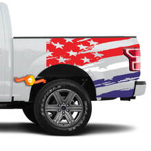 Truck Bed US flag COLORS Vinyl Stickers Decals
 3