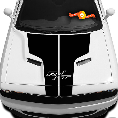 R/T Double Hood Stripes Vinyl Decal for Dodge Challenger