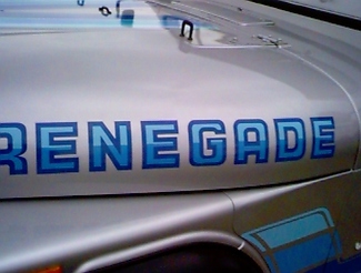 2 Renegade light blue/dark Jeep Wrangler Rubicon CJ TJ YJ JK XJ